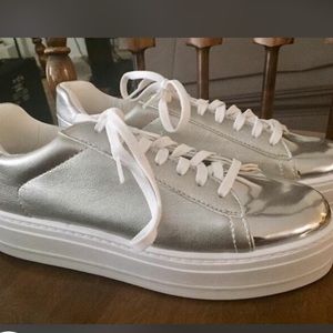 ASOS Size 8 Platform Shiny Sneakers